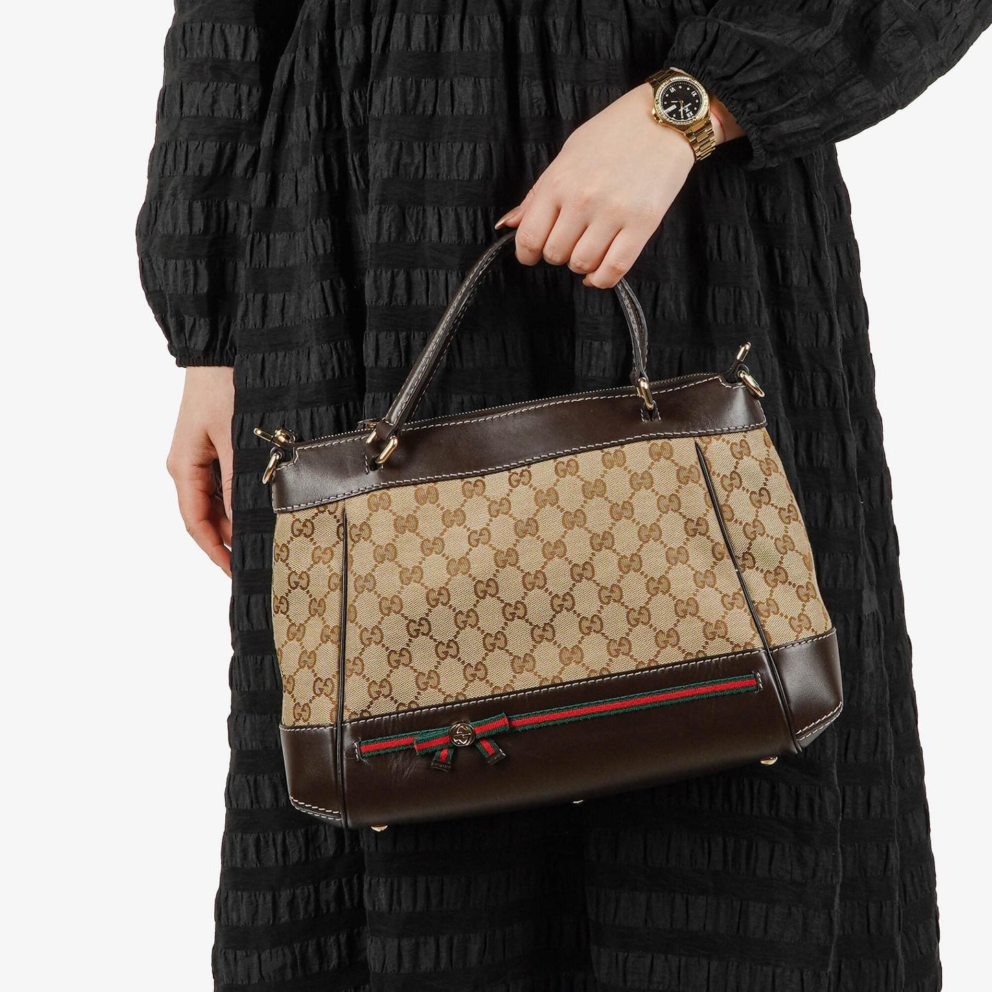 Gucci Mayfair Wandelbare Tote GG Canvas Braun