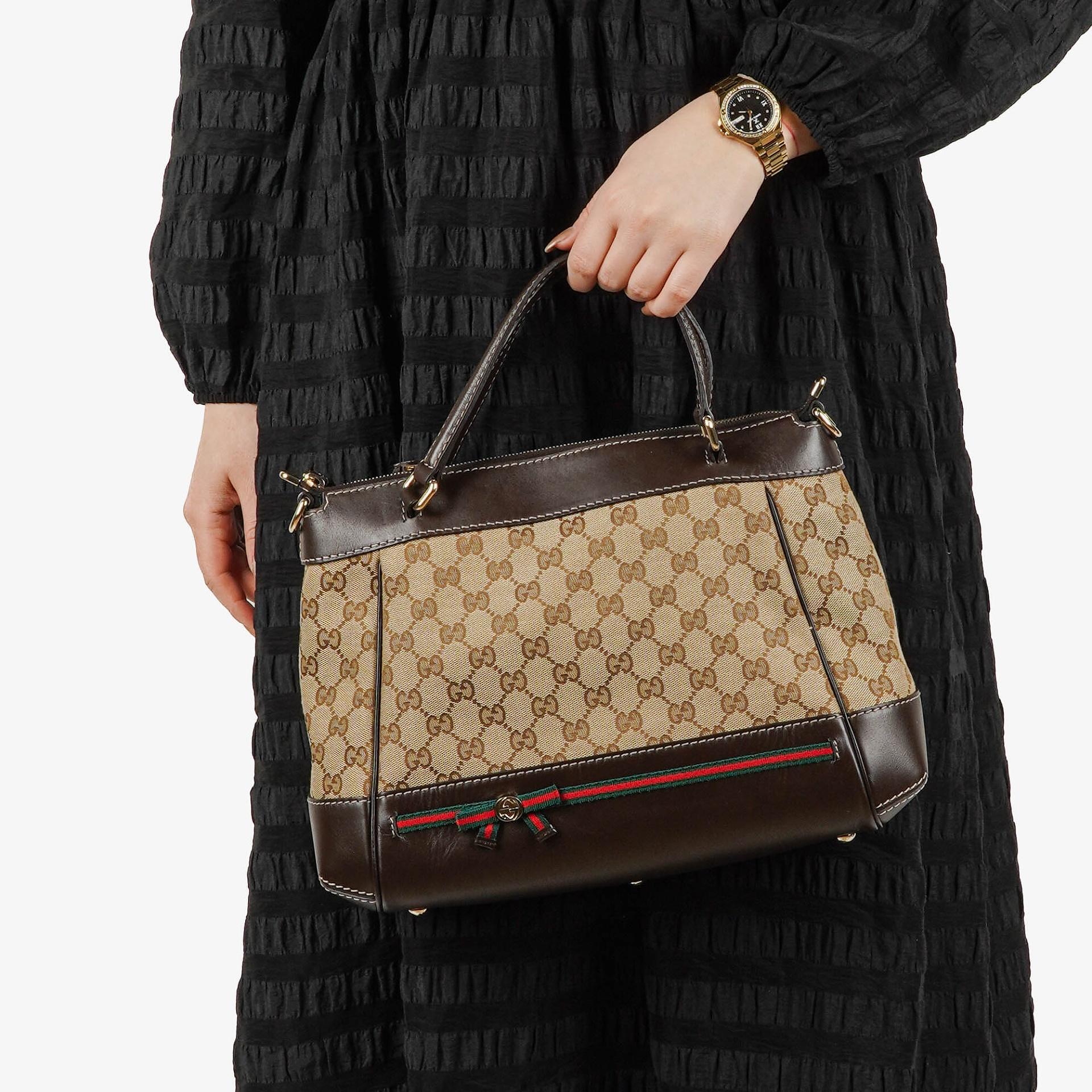 Gucci Mayfair Wandelbare Tote GG Canvas Braun