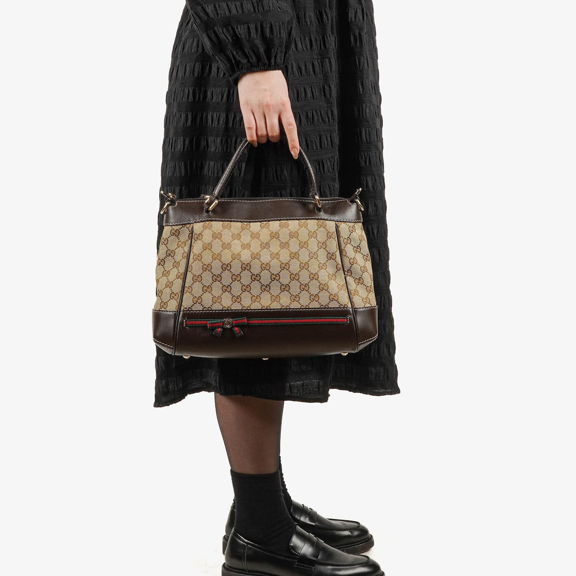 Gucci Mayfair Wandelbare Tote GG Canvas Braun