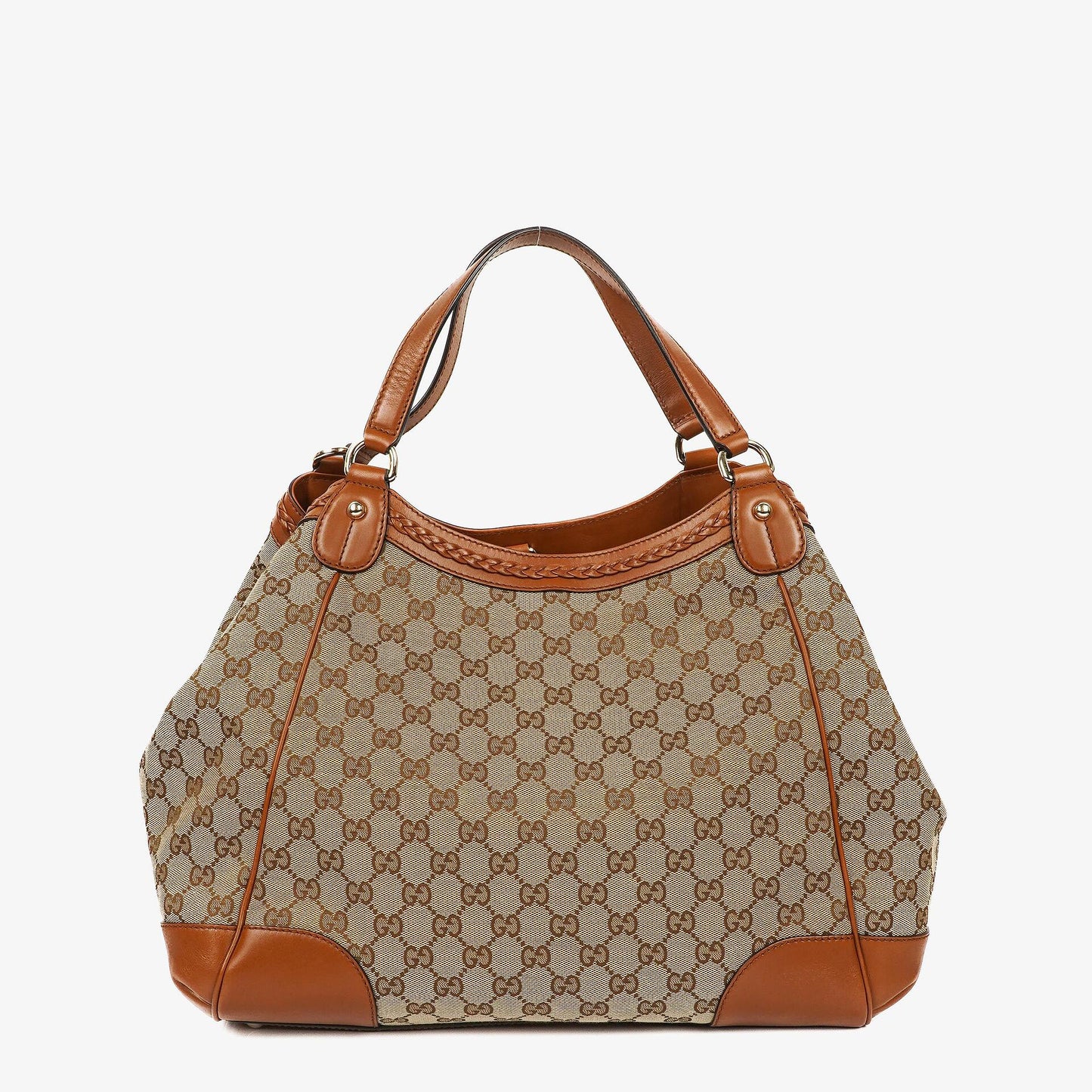 Gucci Medium Brick Lane Tote Bag mit braunem Monogramm