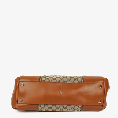 Gucci Medium Brick Lane Tote Bag mit braunem Monogramm