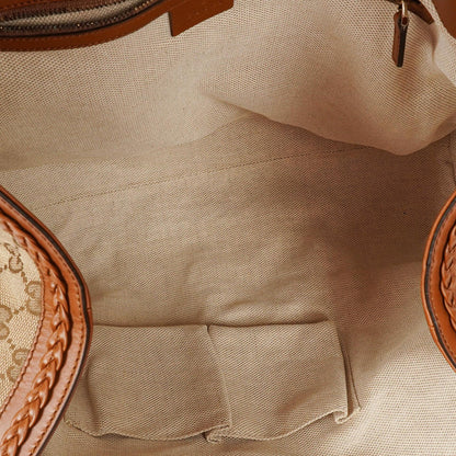 Gucci Medium Brick Lane Tote Bag mit braunem Monogramm