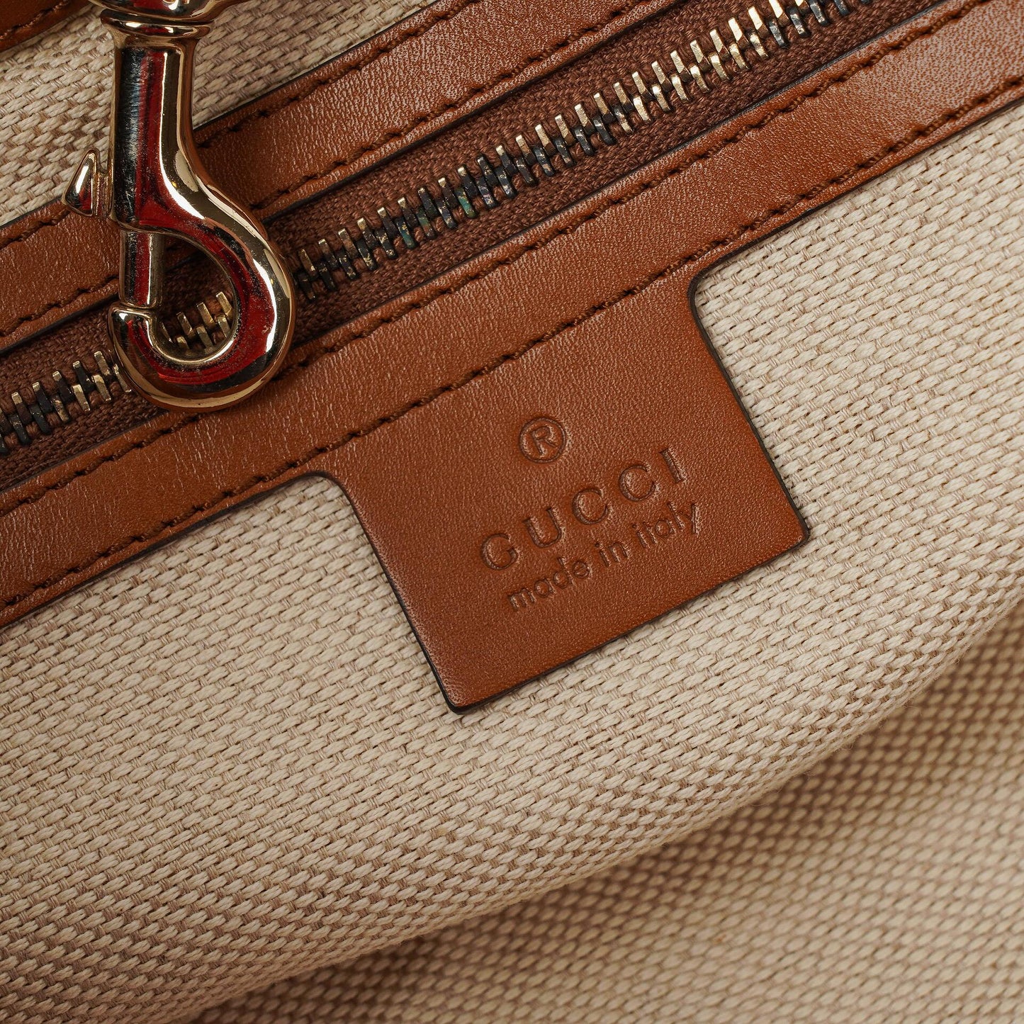 Gucci Medium Brick Lane Tote Bag mit braunem Monogramm