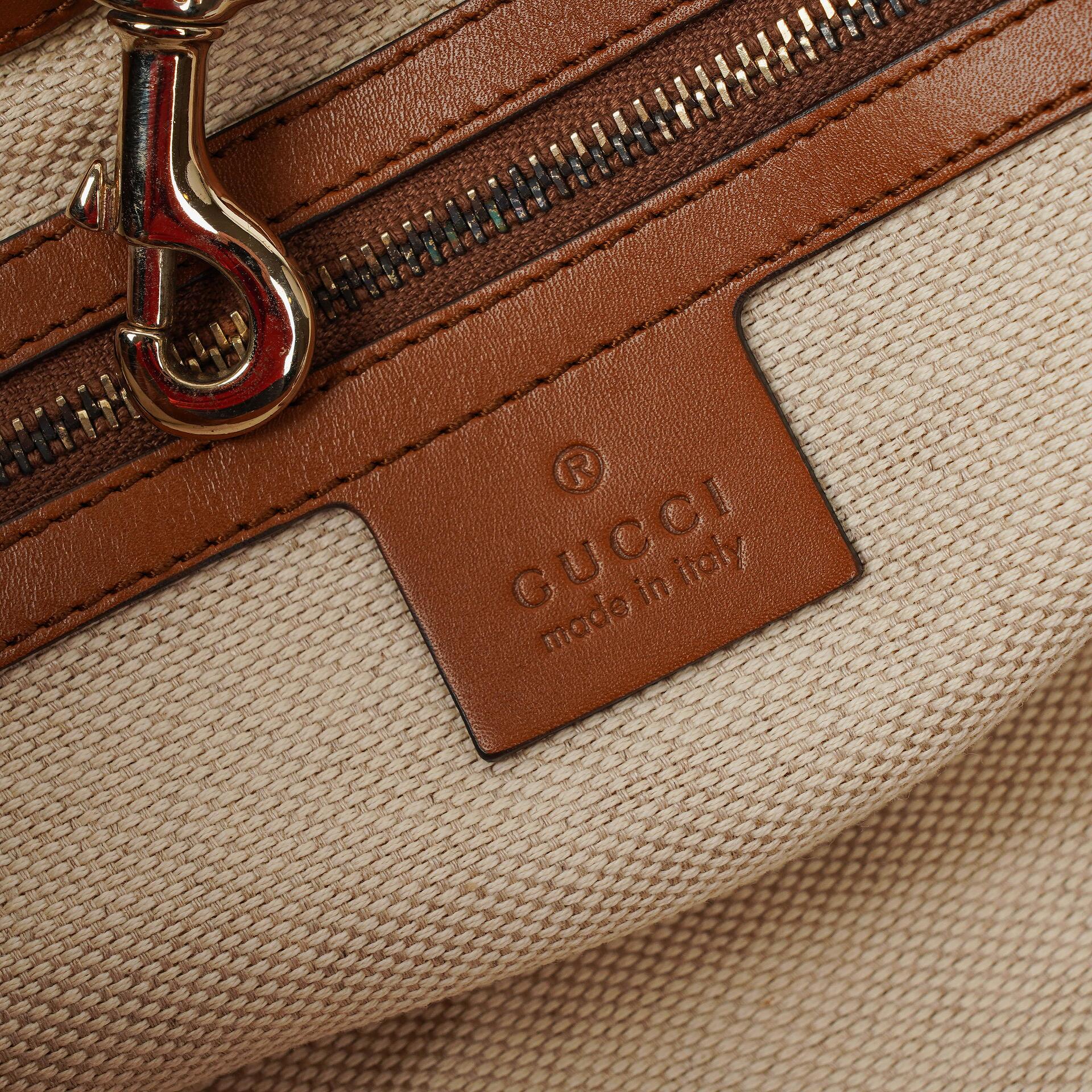 Gucci Medium Brick Lane Tote Bag mit braunem Monogramm