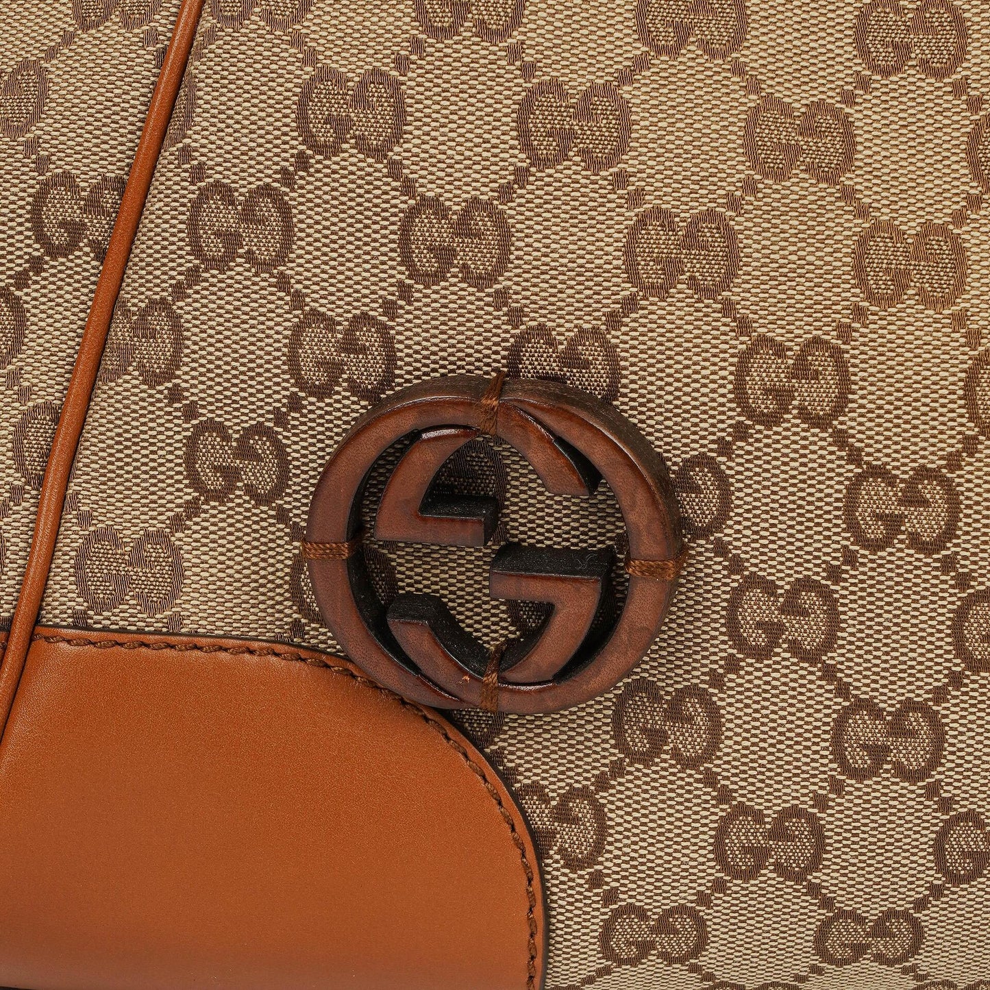 Gucci Medium Brick Lane Tote Bag mit braunem Monogramm