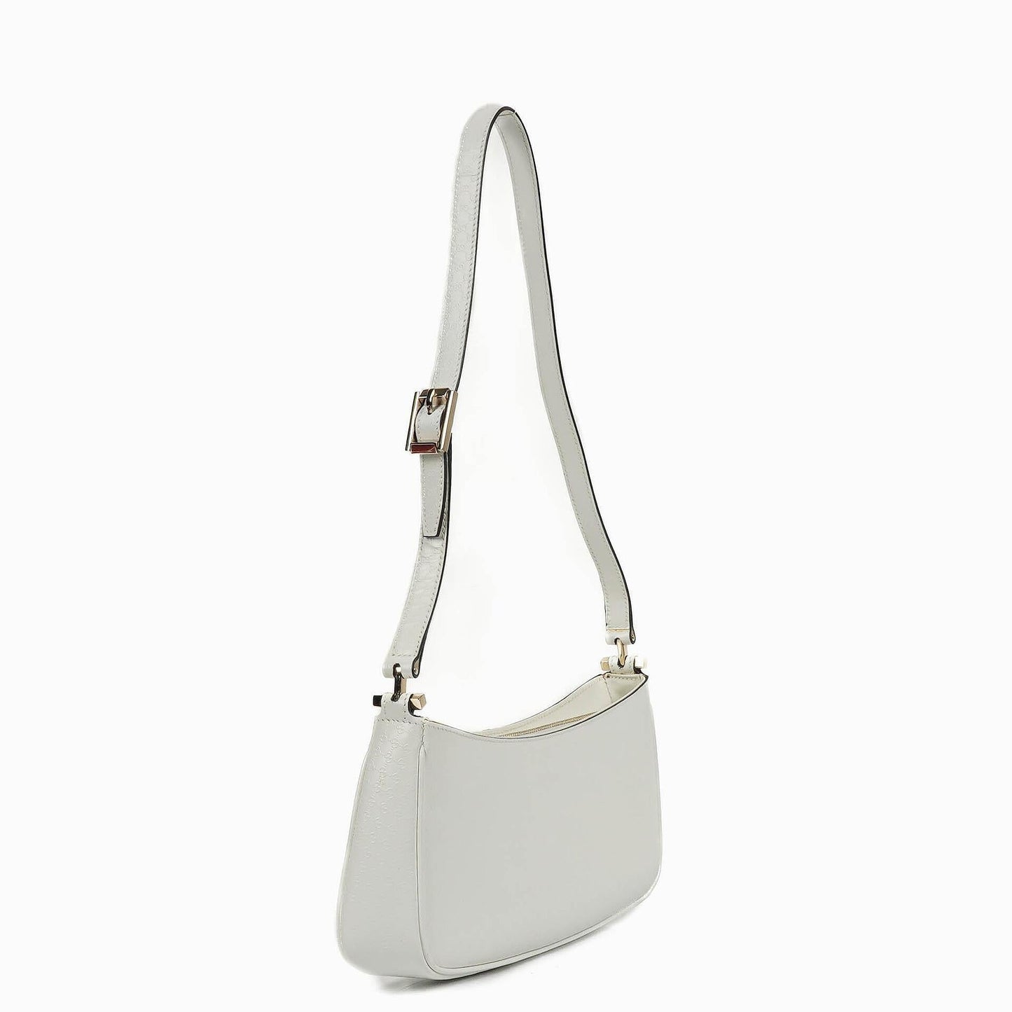 Gucci Microguccissima Pochette aus weißem Leder