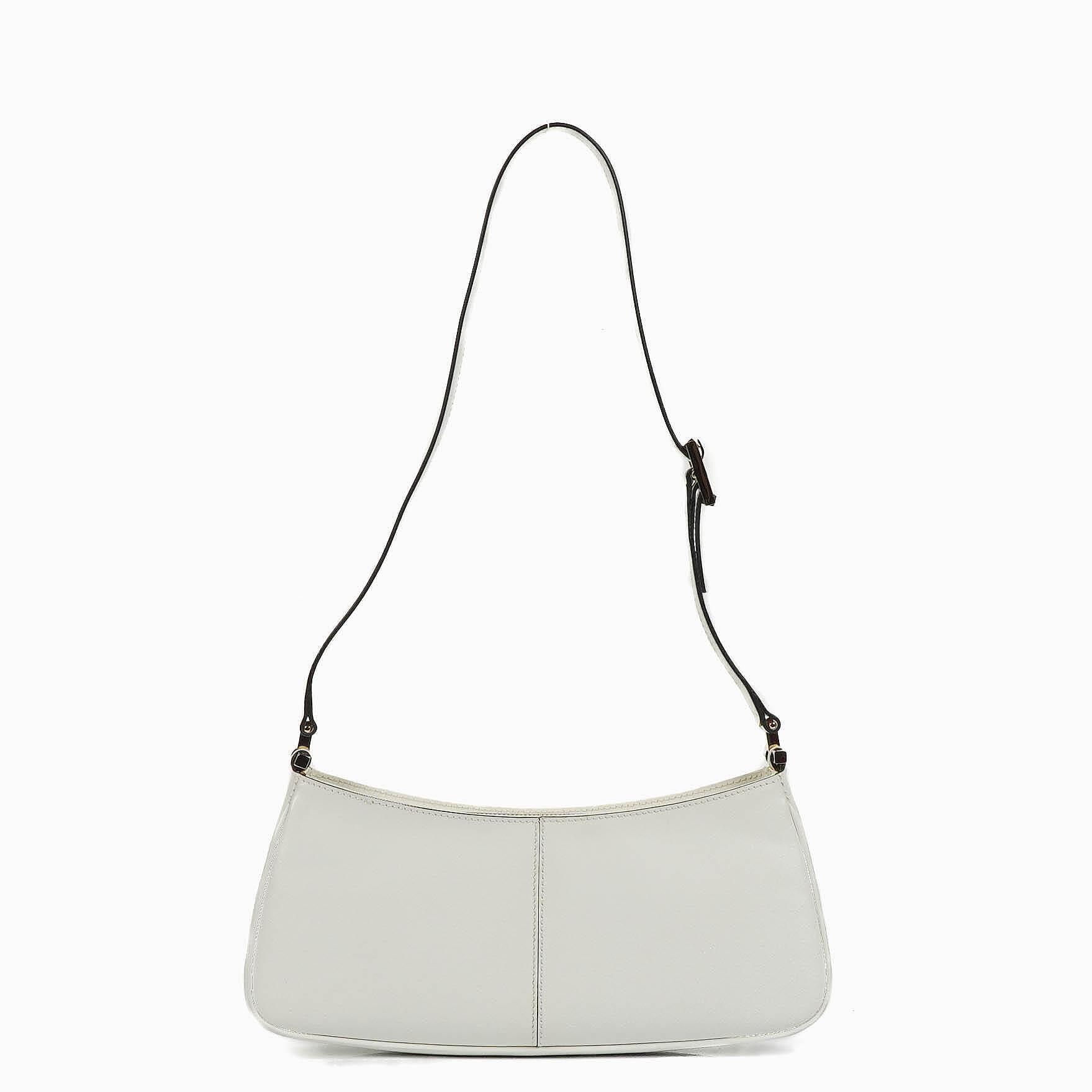 Gucci Microguccissima Pochette aus weißem Leder