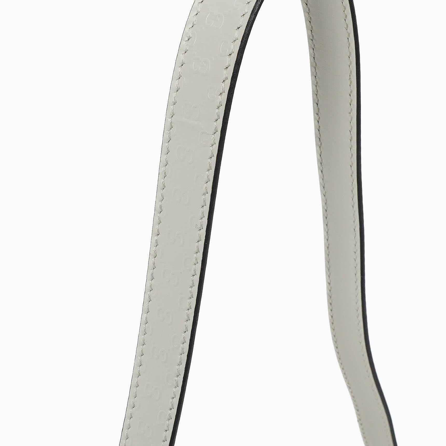 Gucci Microguccissima Pochette aus weißem Leder