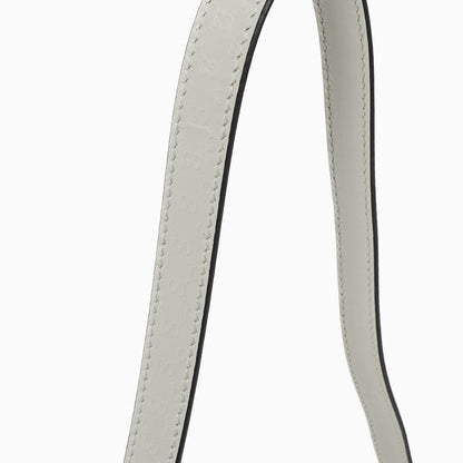 Gucci Microguccissima Pochette aus weißem Leder
