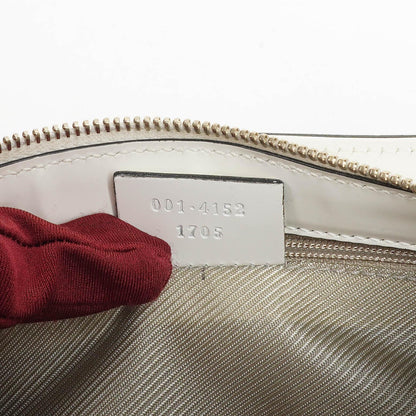 Gucci Microguccissima Pochette aus weißem Leder