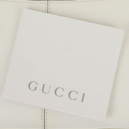 Gucci Microguccissima Pochette aus weißem Leder