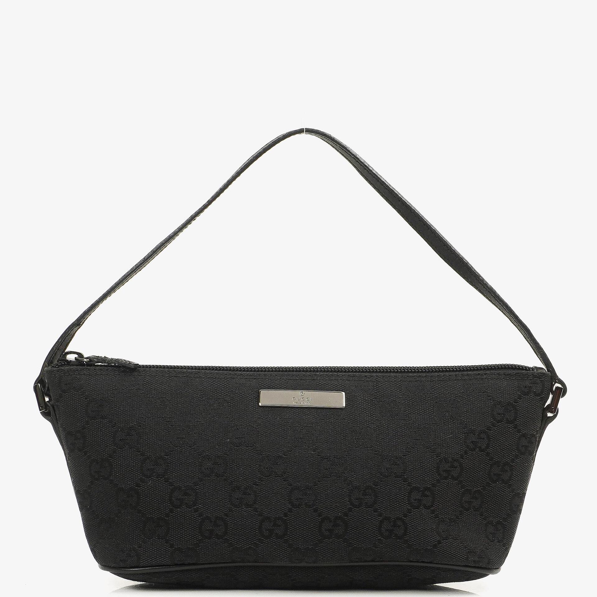 Gucci Mini Baguette Schwarz GG Monogram Pochette Boot