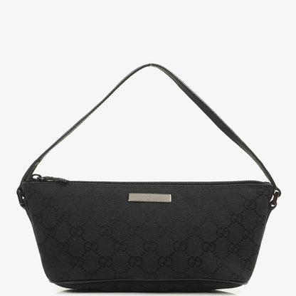 Gucci Mini Baguette Schwarz GG Monogram Pochette Boot