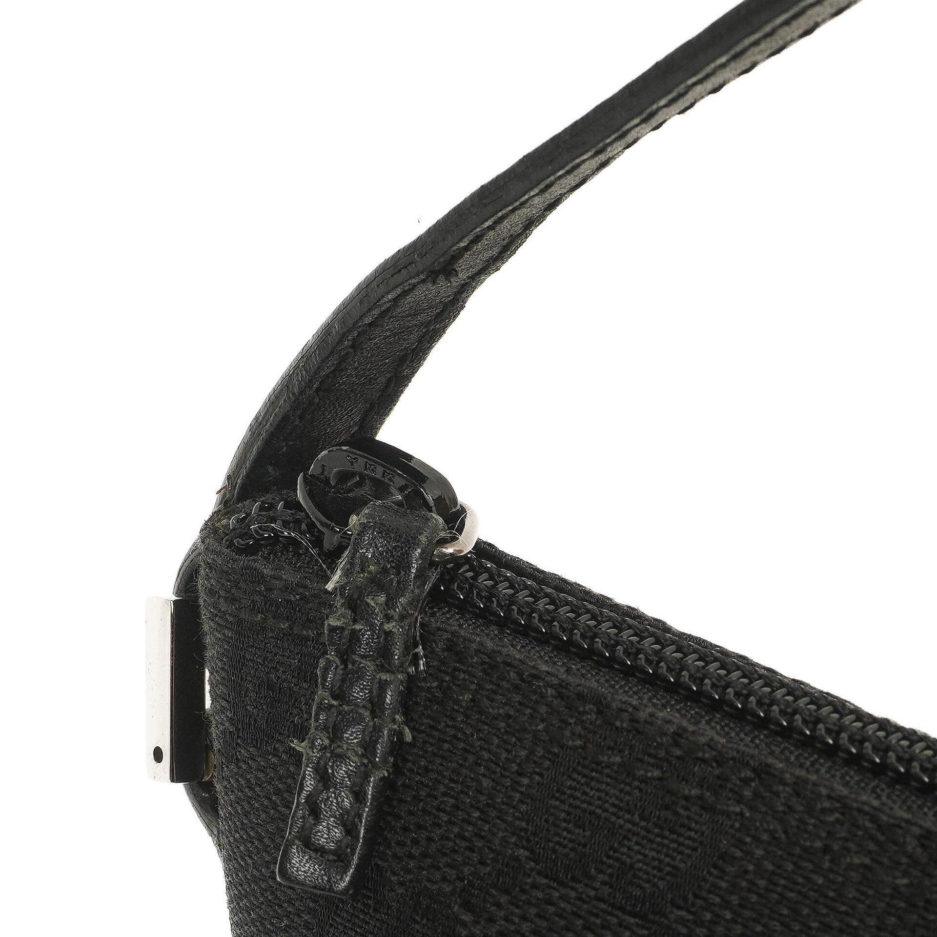 Gucci Mini Baguette Schwarz GG Monogram Pochette Boot