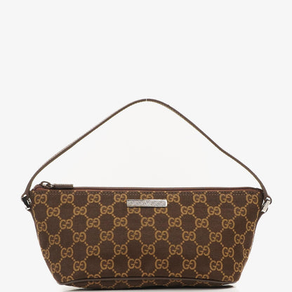 Gucci Mini Baguette GG Monogram Pochette Boot Braun/Beige Tasche