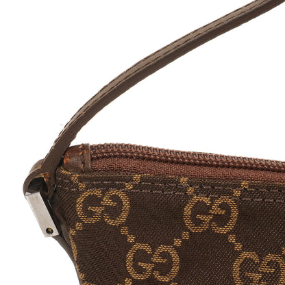 Gucci Mini Baguette GG Monogram Pochette Boot Braun/Beige Tasche