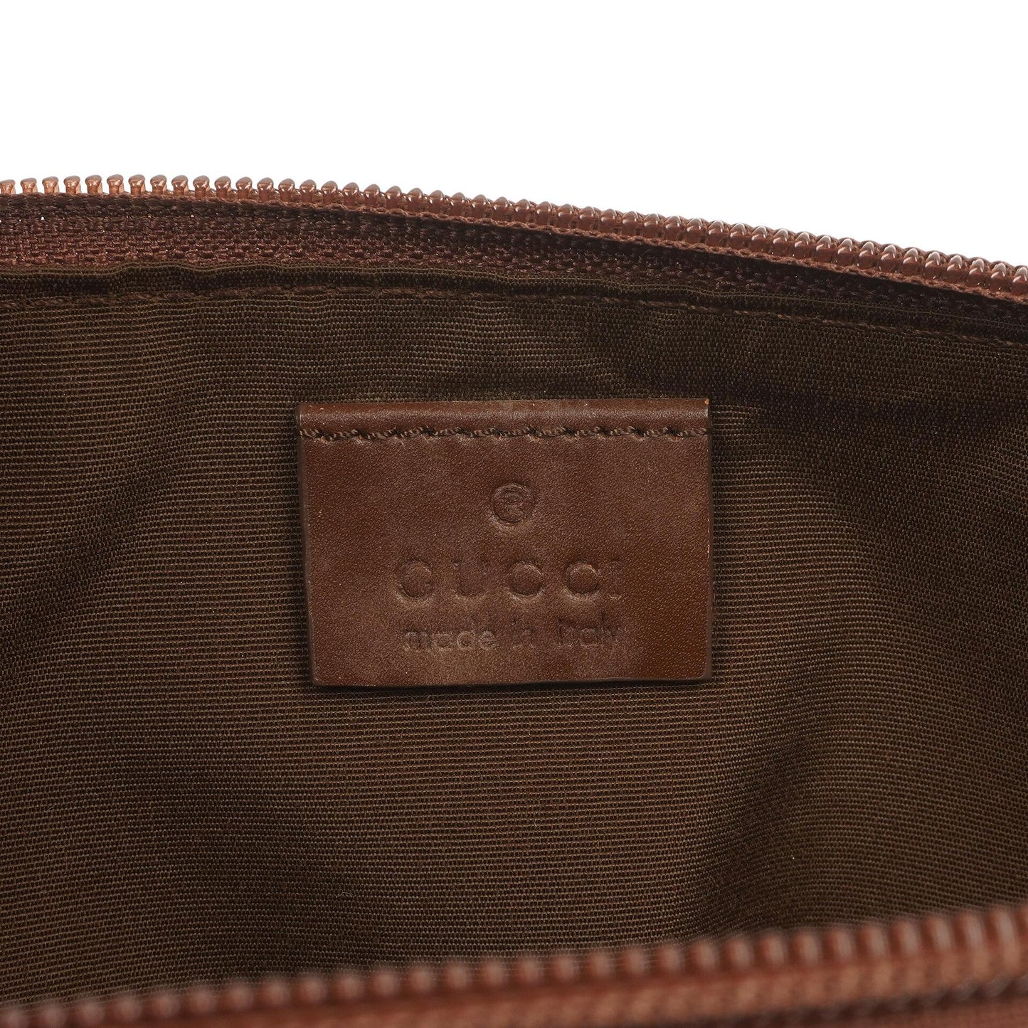 Gucci Mini Baguette GG Monogram Pochette Boot Braun/Beige Tasche