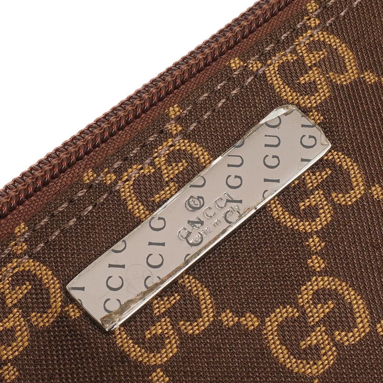 Gucci Mini Baguette GG Monogram Pochette Boot Braun/Beige Tasche