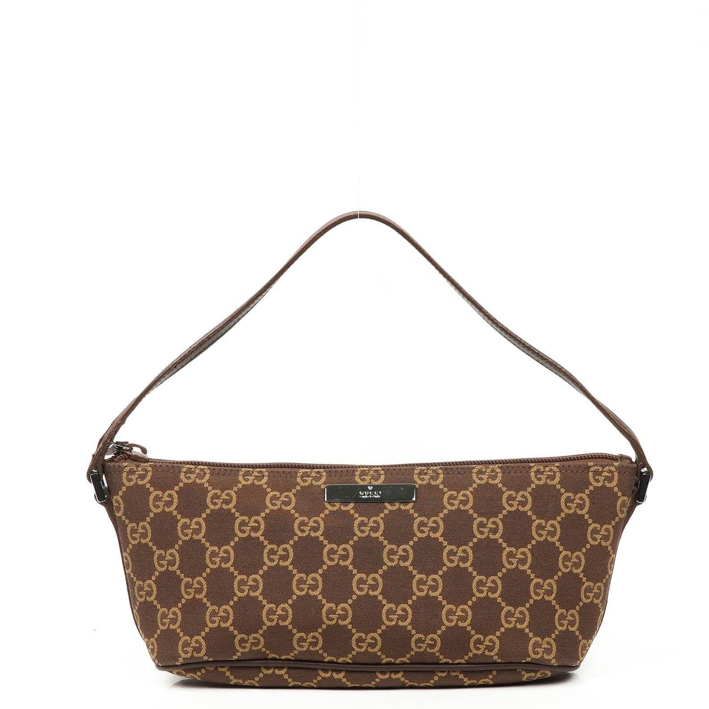 Gucci Mini Baguette GG Monogram Pochette Boot Braun/Beige Tasche