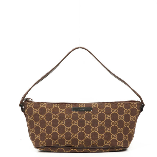 Gucci Mini Baguette GG Monogram Pochette Boot Braun/Beige Tasche