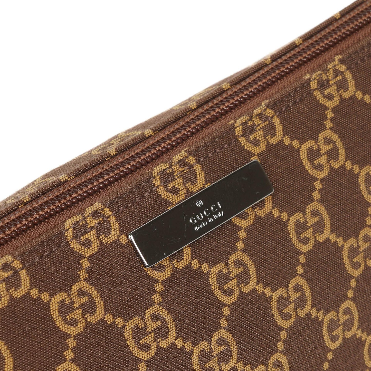 Gucci Mini Baguette GG Monogram Pochette Boot Braun/Beige Tasche