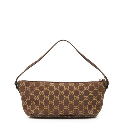 Gucci Mini Baguette GG Monogram Pochette Boot Braun/Beige Tasche