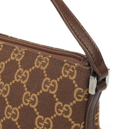 Gucci Mini Baguette GG Monogram Pochette Boot Braun/Beige Tasche