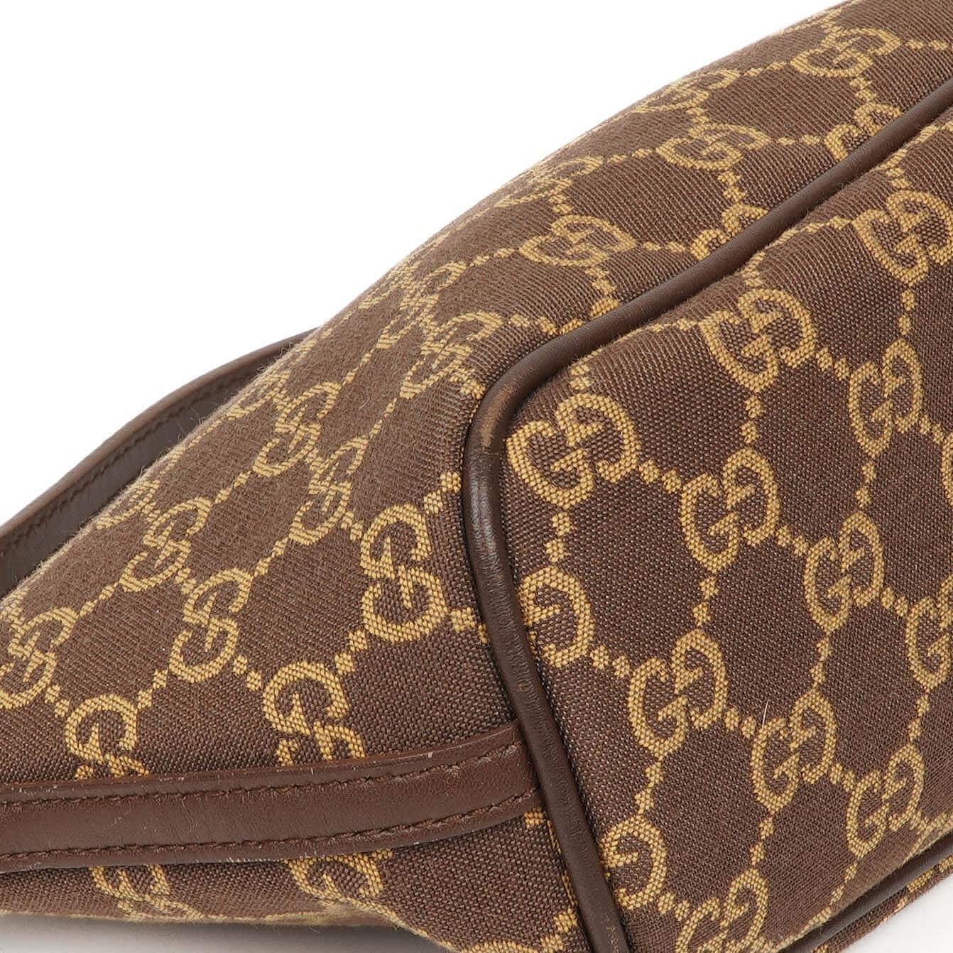 Gucci Mini Baguette GG Monogram Pochette Boot Braun/Beige Tasche