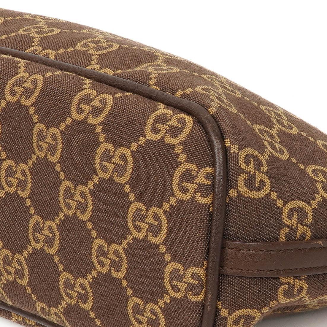Gucci Mini Baguette GG Monogram Pochette Boot Braun/Beige Tasche