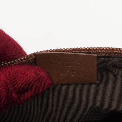 Gucci Mini Baguette GG Monogram Pochette Boot Braun/Beige Tasche