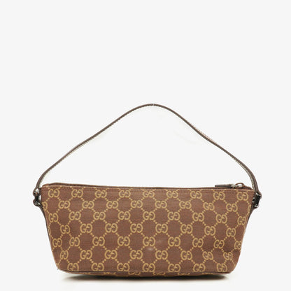 Gucci Mini Baguette Pochette Boat GG Monogram Tasche in Beige/Braun
