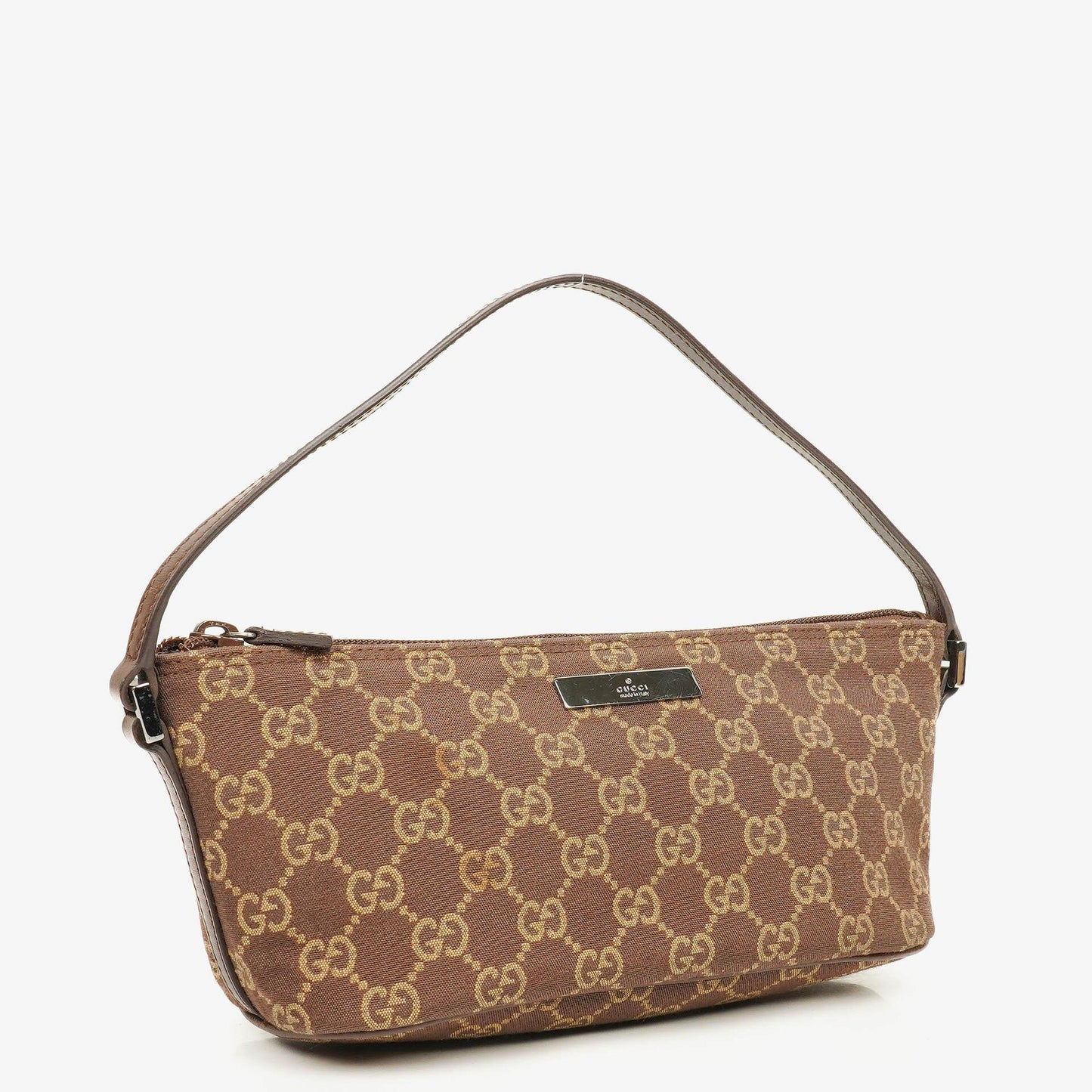 Gucci Mini Baguette Pochette Boat GG Monogram Tasche in Beige/Braun