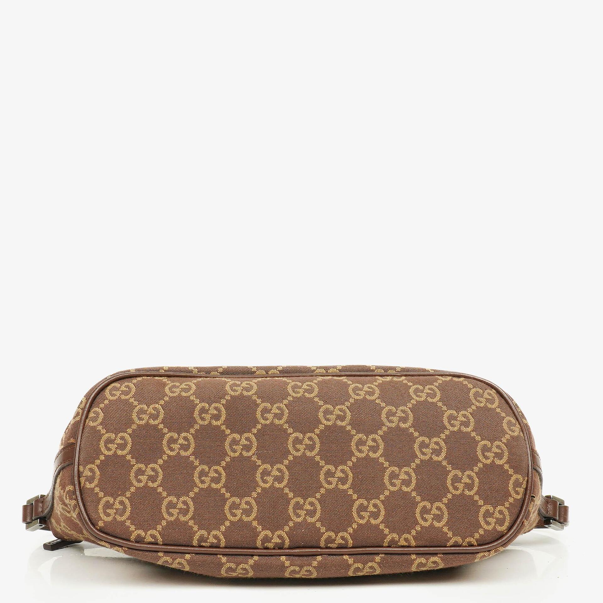 Gucci Mini Baguette Pochette Boat GG Monogram Tasche in Beige/Braun