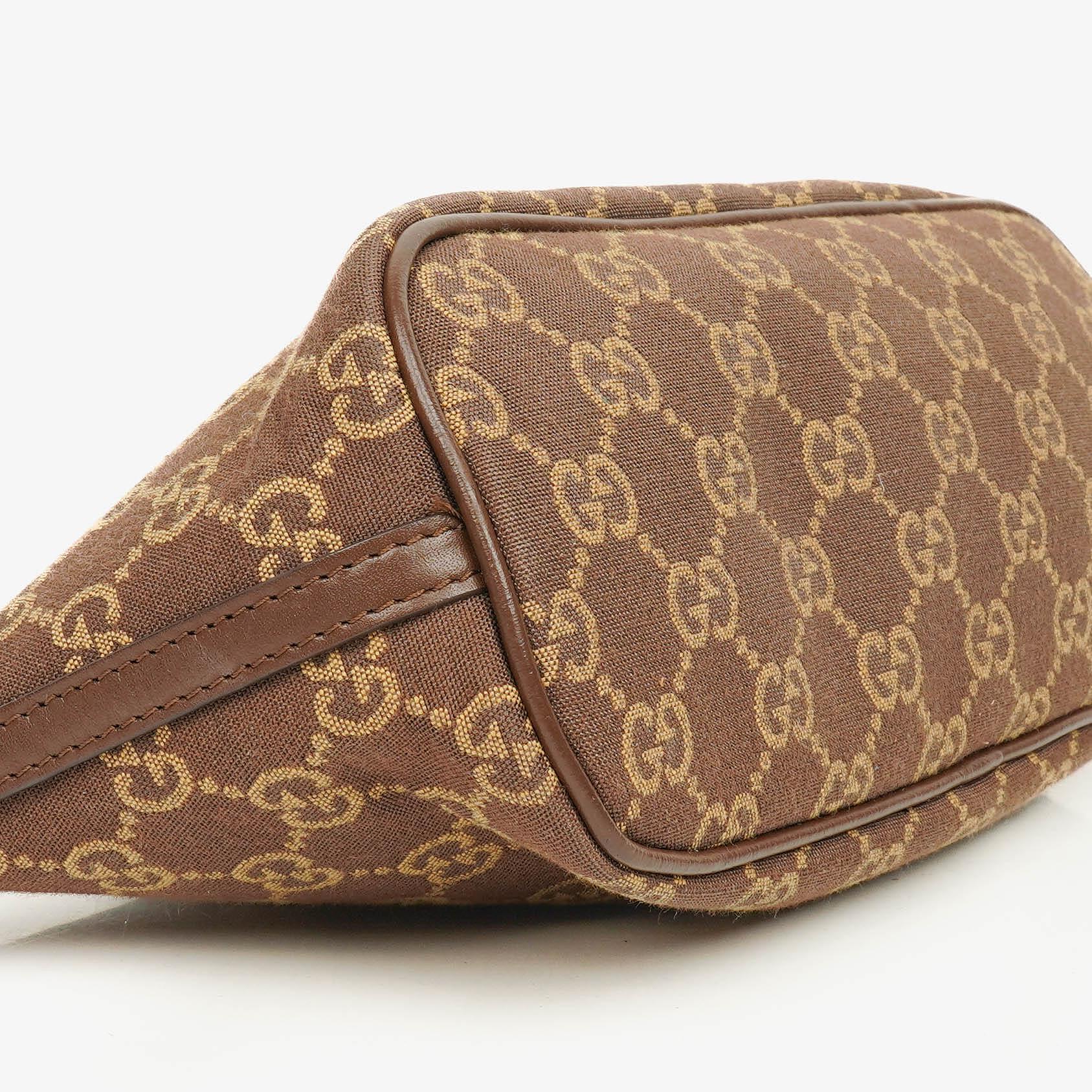 Gucci Mini Baguette Pochette Boat GG Monogram Tasche in Beige/Braun