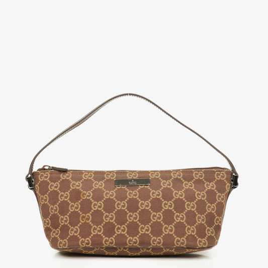 Gucci Mini Baguette Pochette Boat GG Monogram Tasche in Beige/Braun