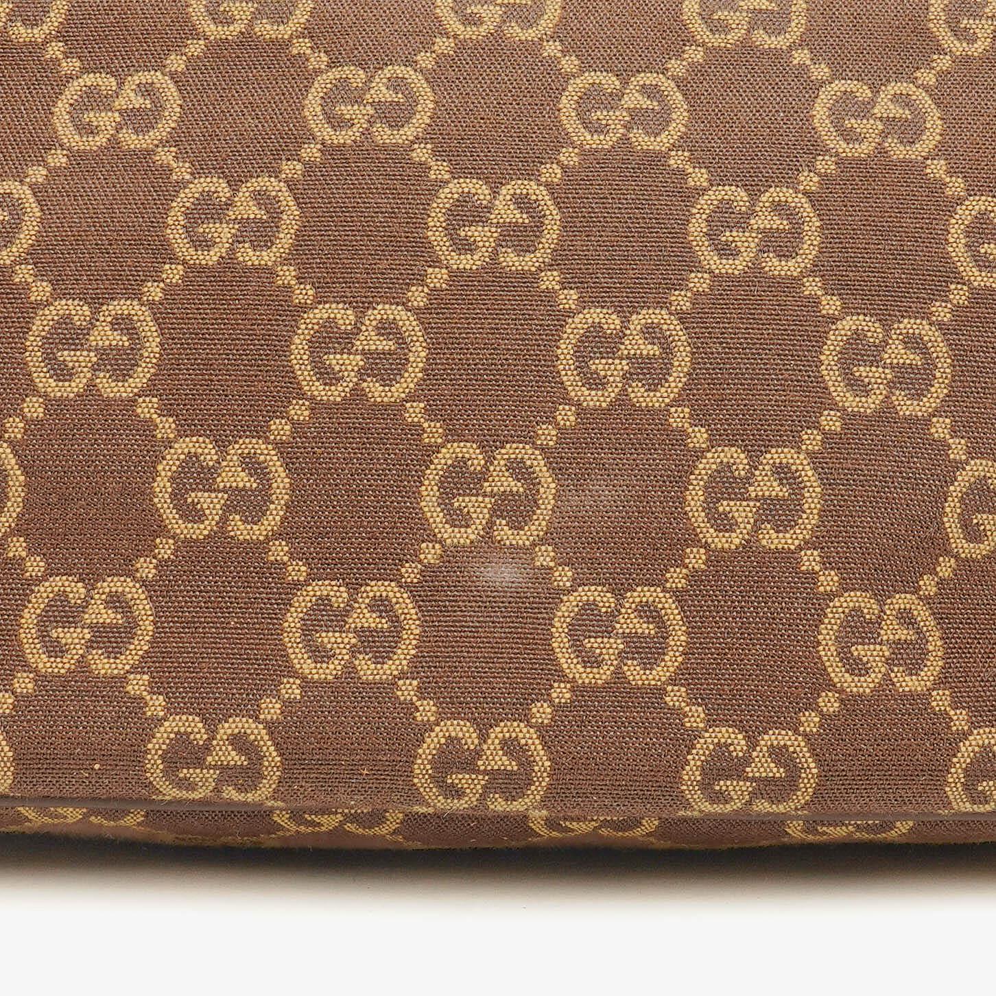 Gucci Mini Baguette Pochette Boat GG Monogram Tasche in Beige/Braun