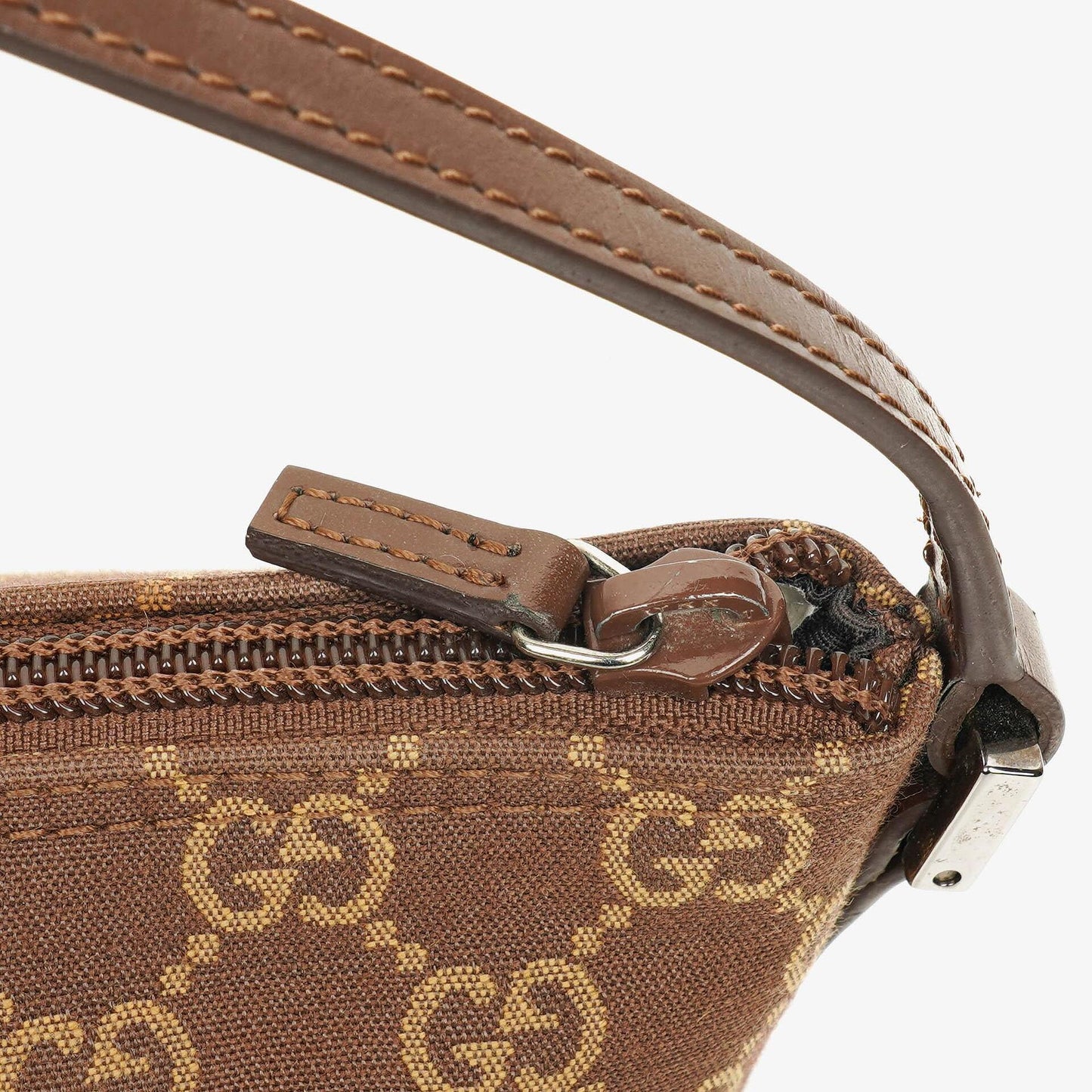 Gucci Mini Baguette Pochette Boat GG Monogram Tasche in Beige/Braun