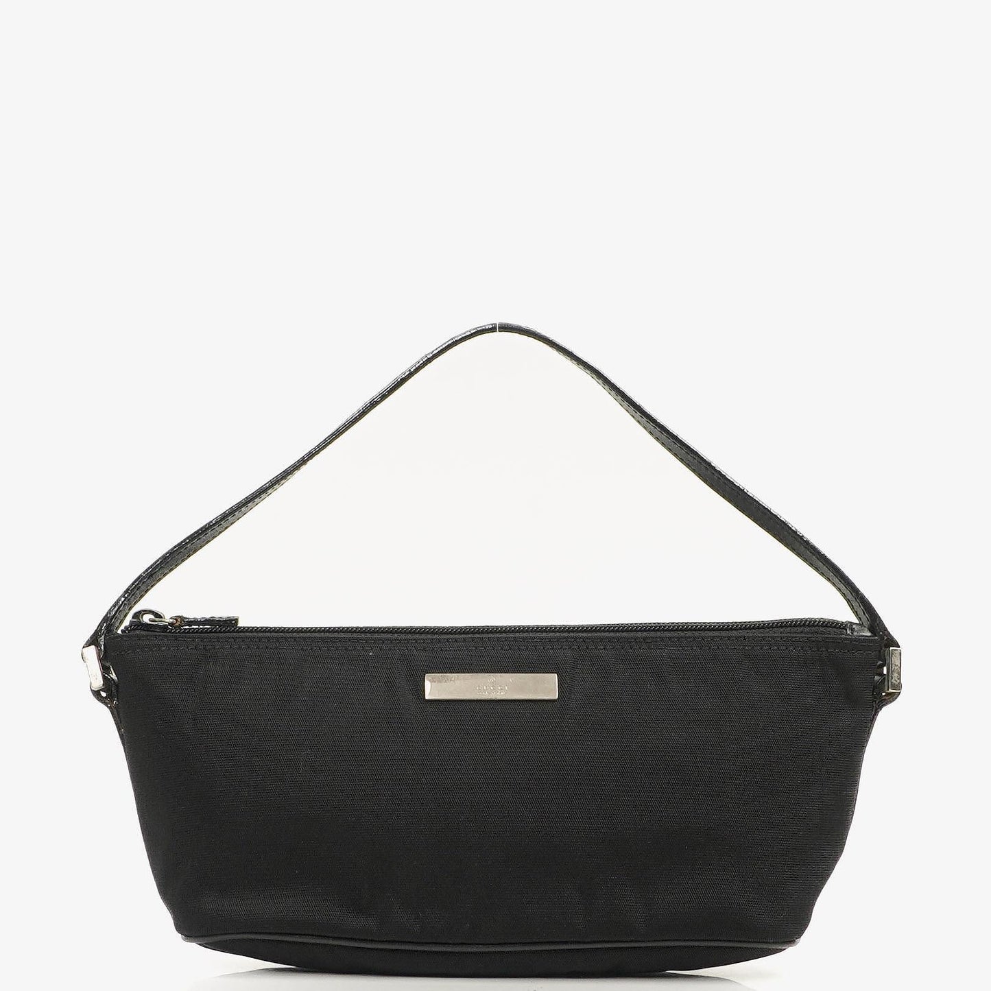 Gucci Mini Baguette Pochette Boot Schwarz Canvas Tasche
