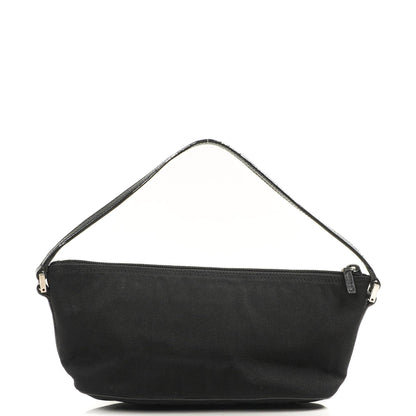 Gucci Mini Baguette Pochette Boot Schwarz Canvas Tasche