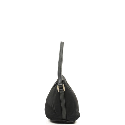 Gucci Mini Baguette Pochette Boot Schwarz Canvas Tasche