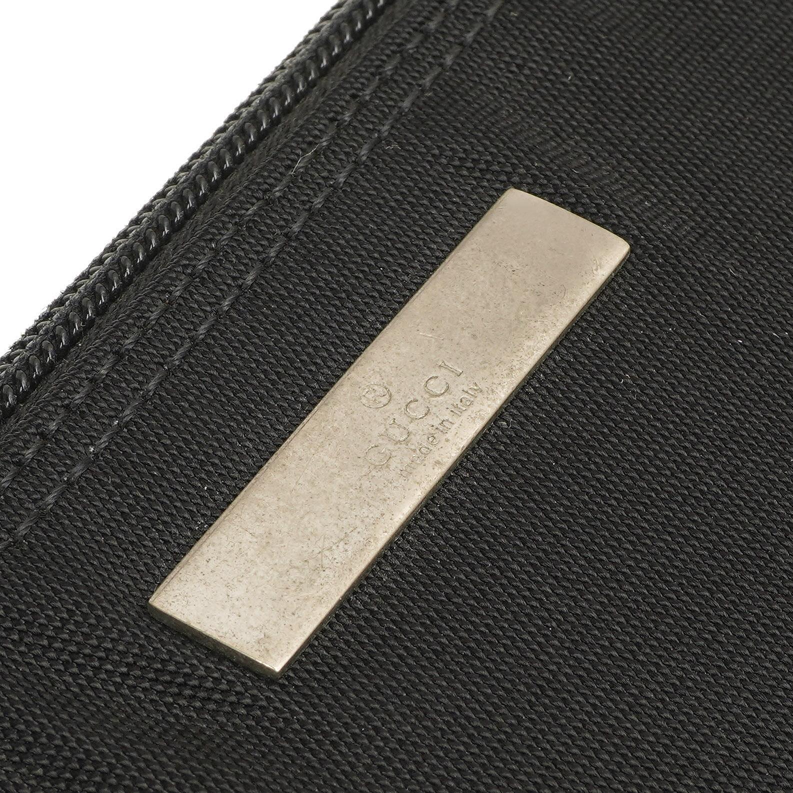 Gucci Mini Baguette Pochette Boot Schwarz Canvas Tasche