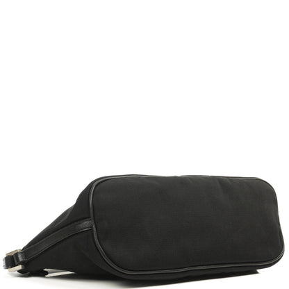 Gucci Mini Baguette Pochette Boot Schwarz Canvas Tasche