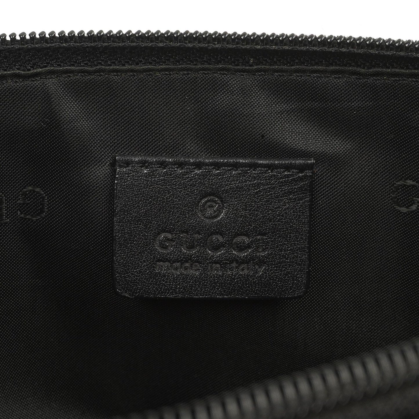 Gucci Mini Baguette Pochette Boot Schwarz Canvas Tasche