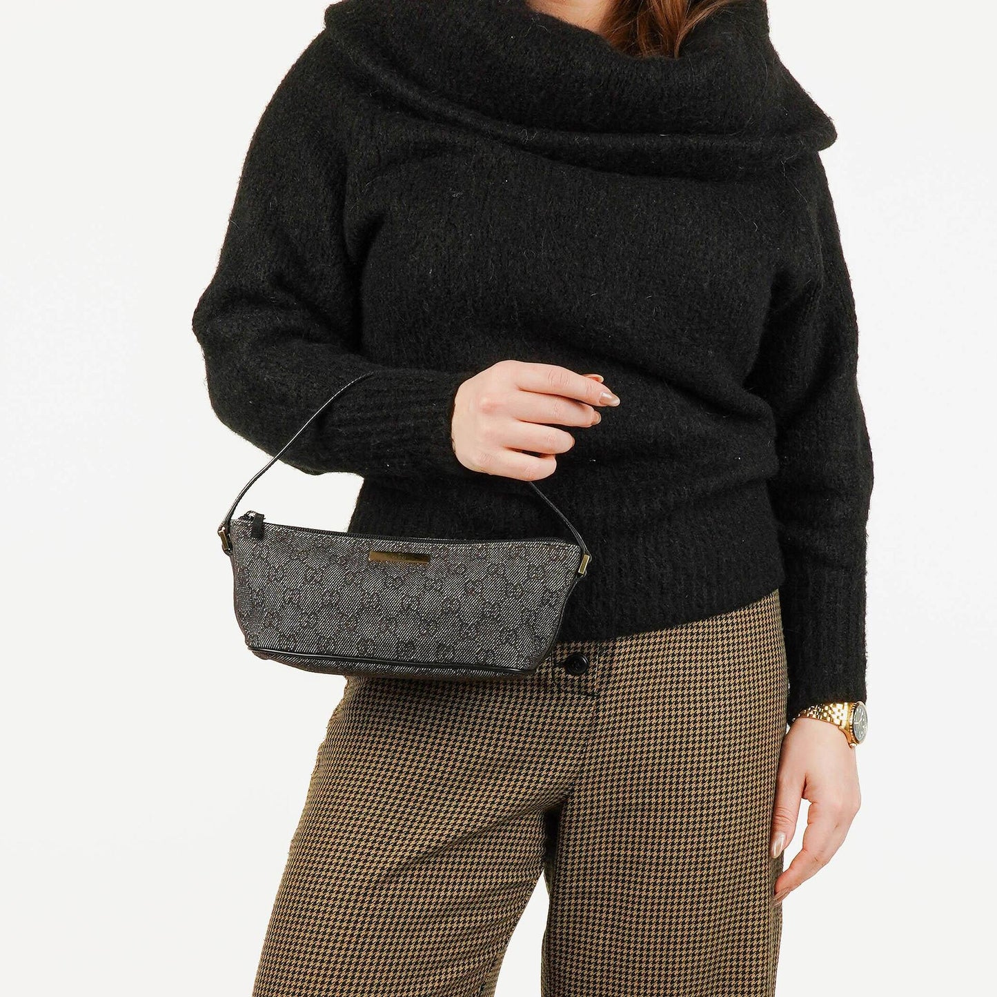 Gucci Mini Baguette Pochette Boat Tasche mit GG Monogramm