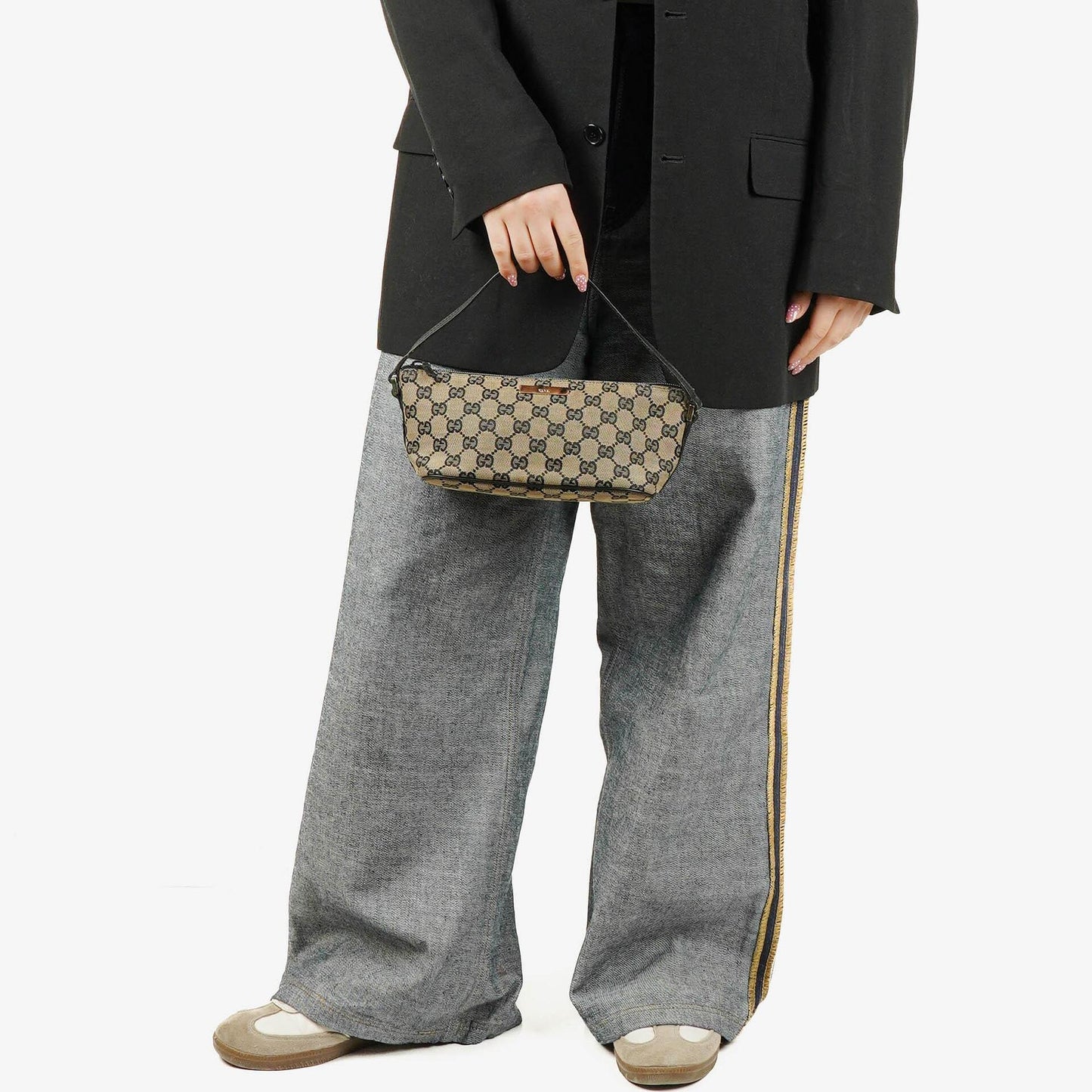 Gucci Mini Baguette Pochette Boat Tasche mit GG-Monogramm