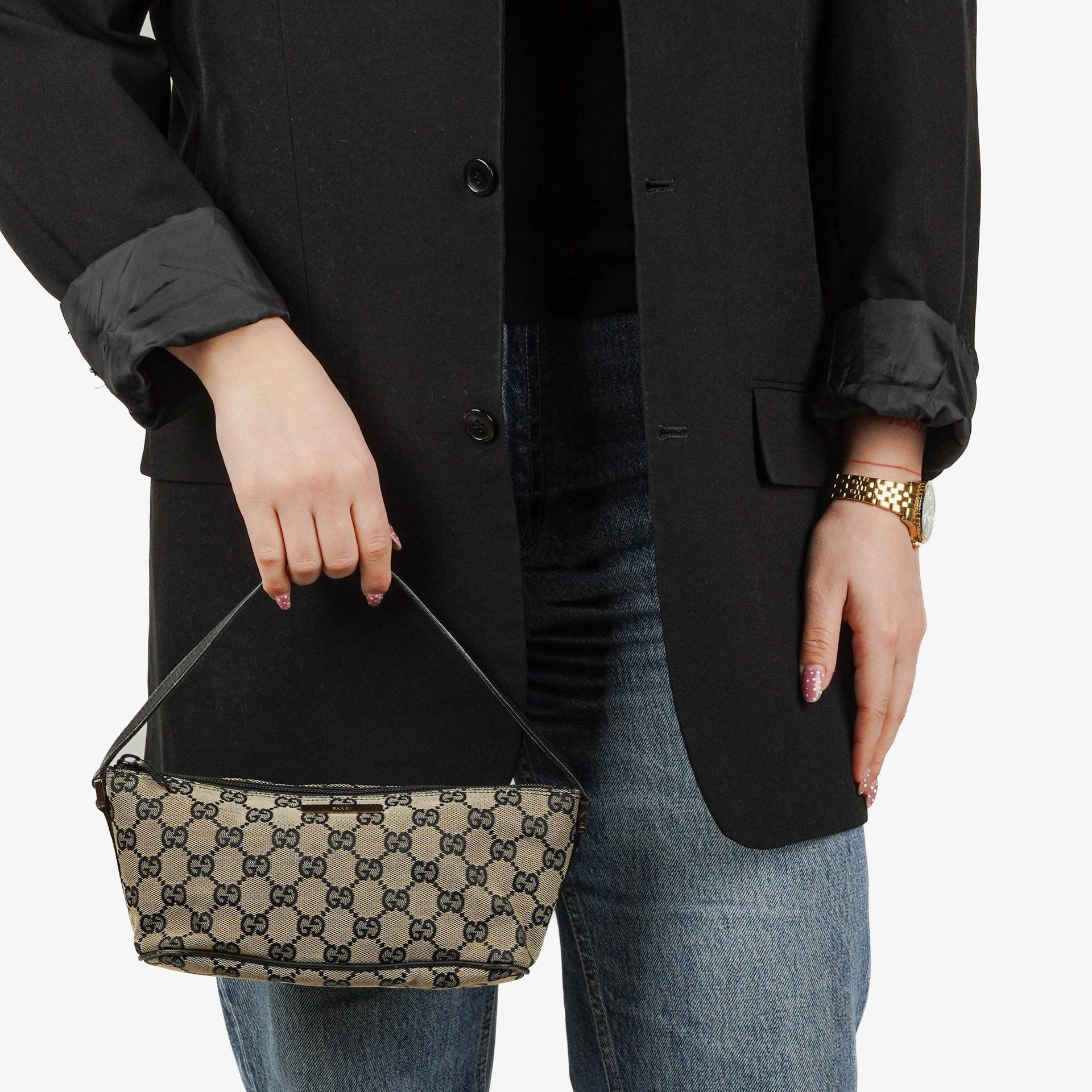 Gucci Mini Baguette Pochette Boat GG Monogramm Tasche