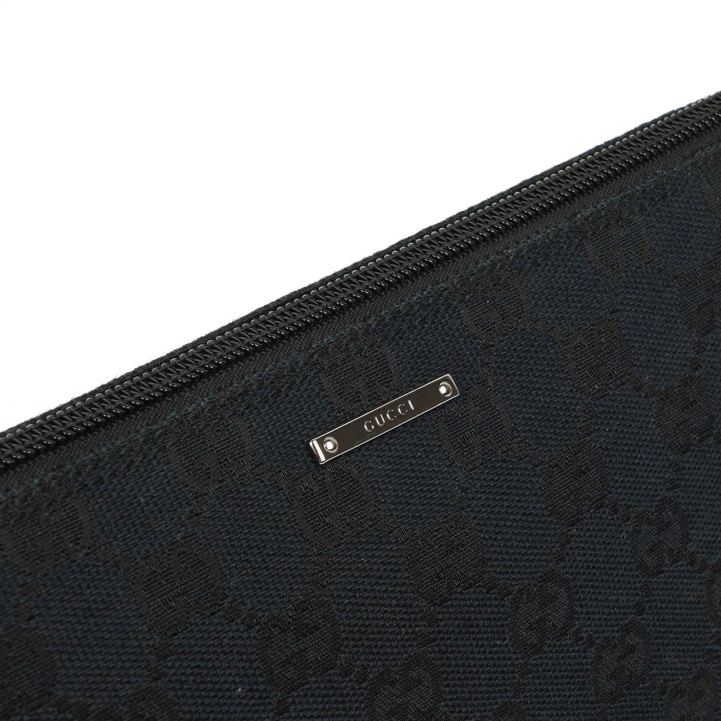 Gucci Mini Baguette Pochette Boot Navy GG Monogram Tasche