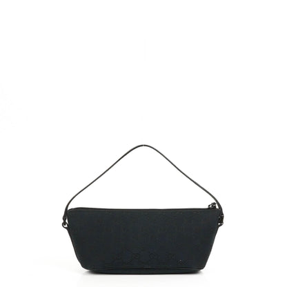 Gucci Mini Baguette Pochette Boot Navy GG Monogram Tasche