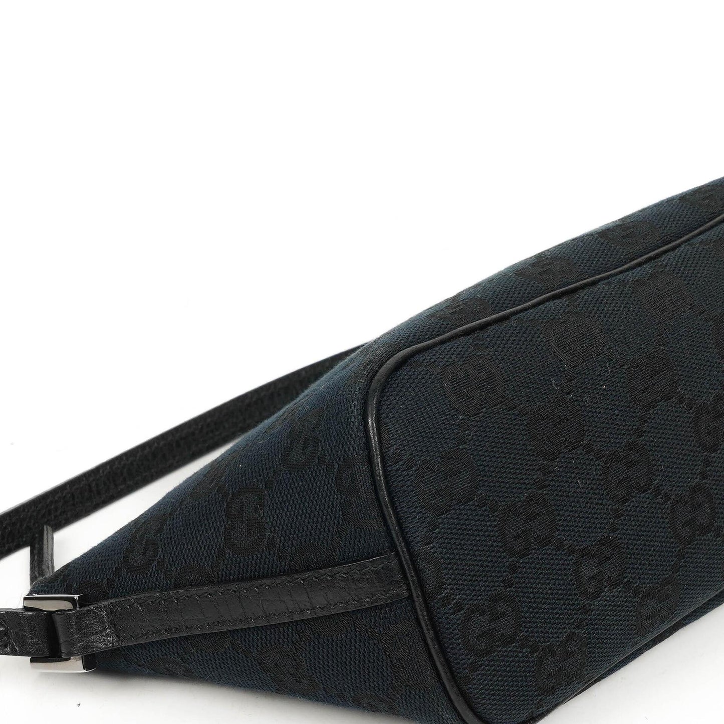 Gucci Mini Baguette Pochette Boot Navy GG Monogram Tasche