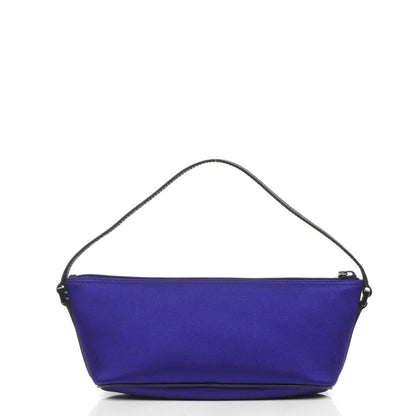 Gucci Mini Baguette Pochette Boot Blue Satin Tasche